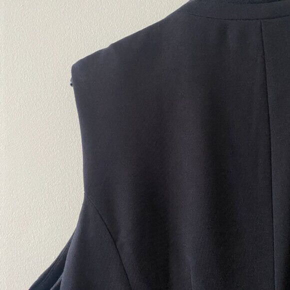 Nene Leakes Black Button Clure Vest With Long Sheer Fabric - Picture 8 of 13